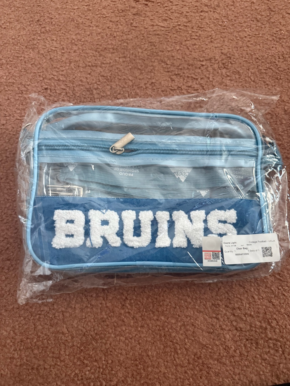 UCLA BRUINS  Light Blue Clear Crossbody Bag